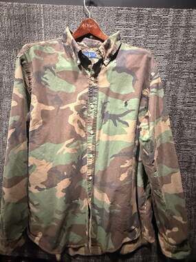 Ralph Lauren Men's Camo Button Down Shirt Size XXL